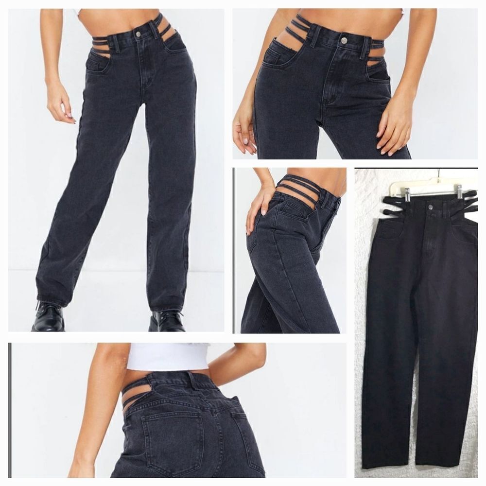 PrettyLittleThing NWT Cut-Out Strappy Jeans Size 4